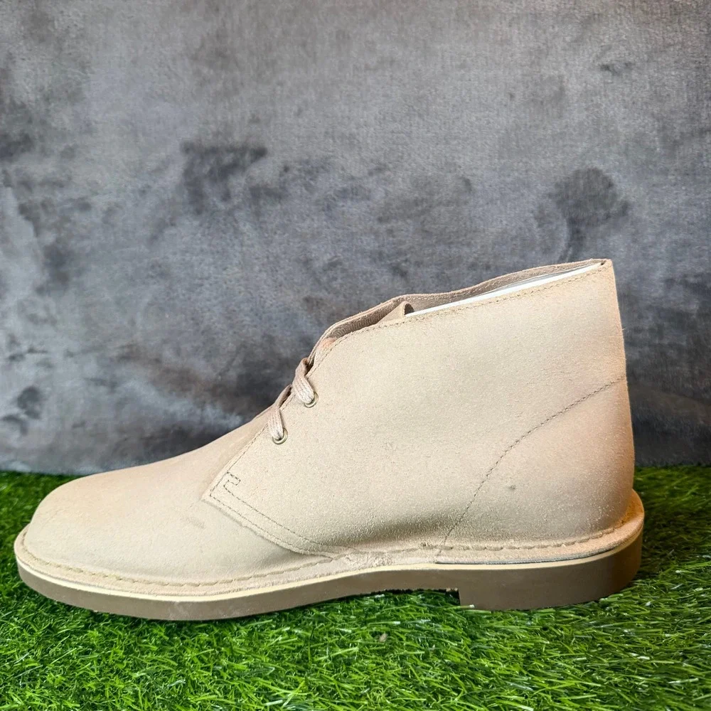 Clarks Shepton Taupe‎ Distressed Suede Desert Chukka Boots Mens 11.5 M 26179923